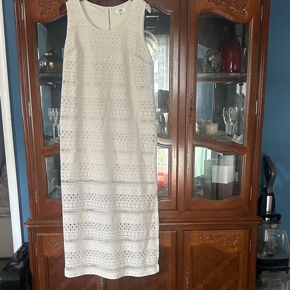 Cato White Lace Maxi Dress